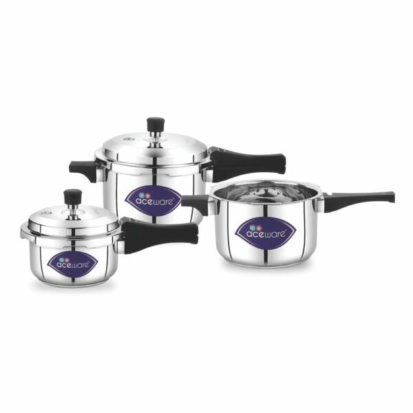 Induction Bottom Pressure Cooker Combi Set