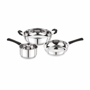 Induction Bottom Saucepan+Kadhai+Frypan