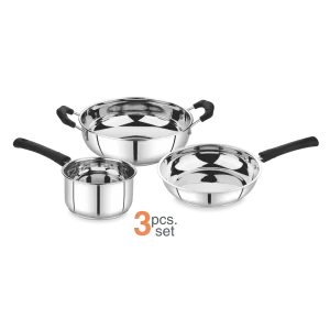 Induction Bottom Saucepan+Kadhai+Frypan